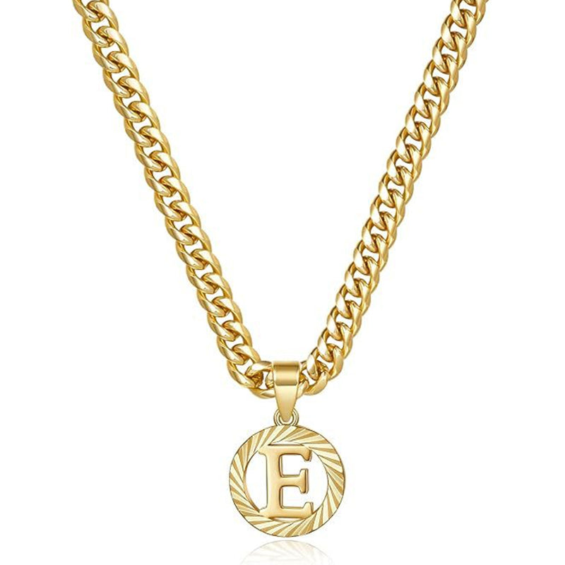 Vintage Initial Medallion Necklace