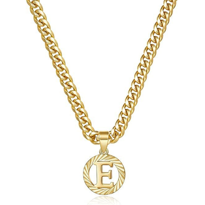 Vintage Initial Medallion Necklace