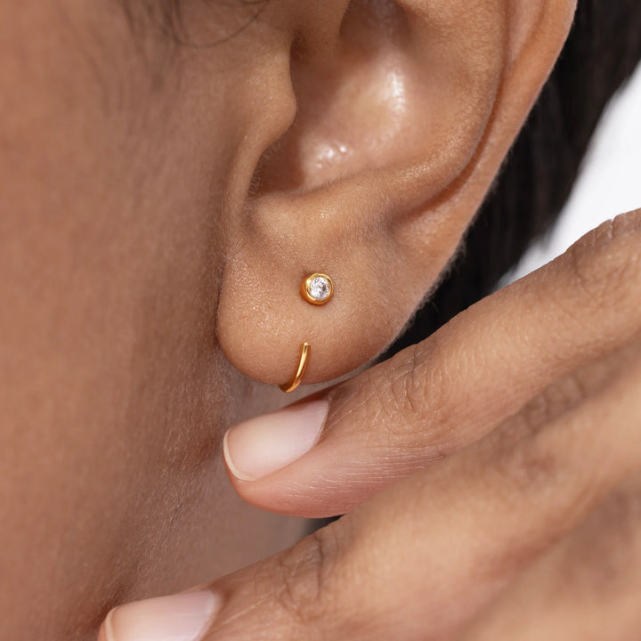 Gold Crystal Ear Cuff Stud