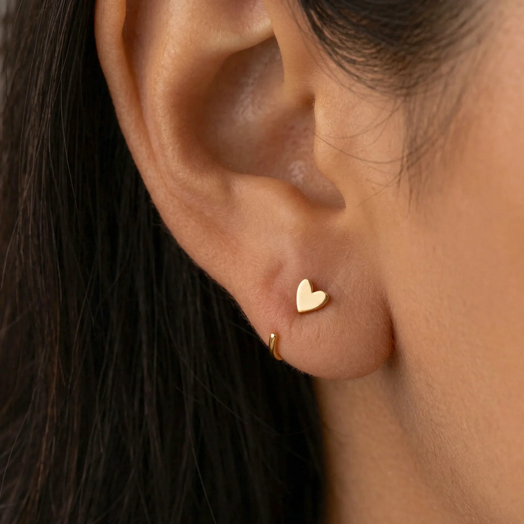 Gold Heart Ear Cuff Stud
