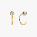 Gold Crystal Ear Cuff Stud