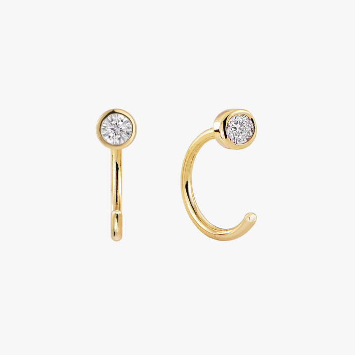 Gold Crystal Ear Cuff Stud