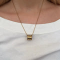 Gold Orbit Ring Necklace