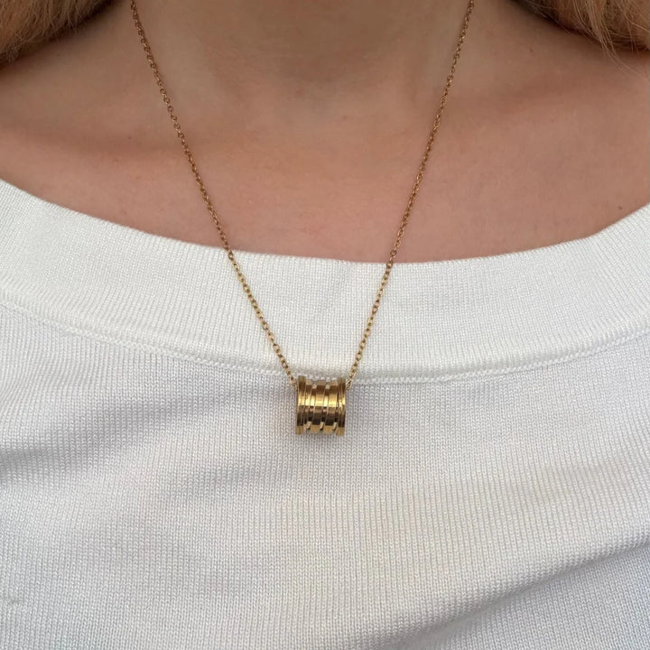 Gold Orbit Ring Necklace