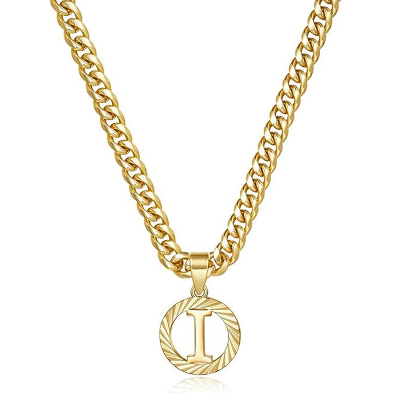 Vintage Initial Medallion Necklace