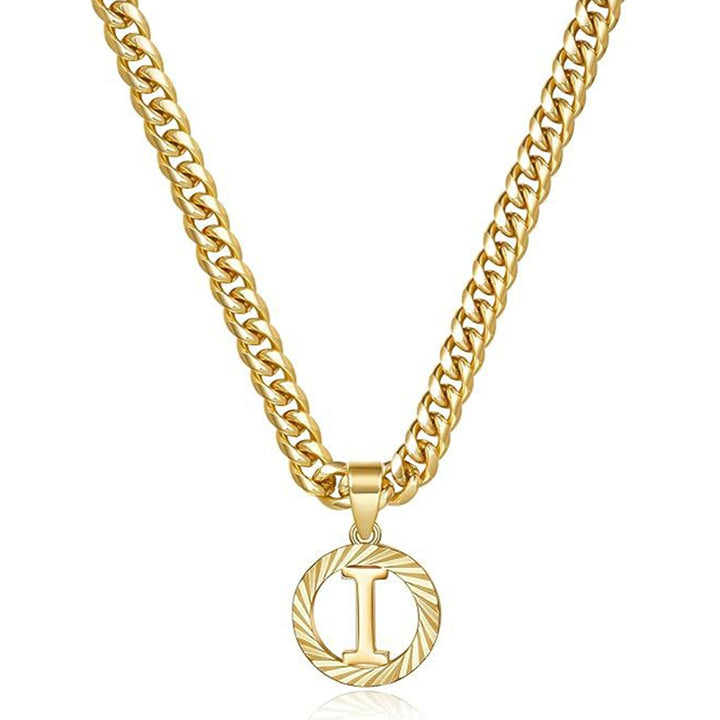 Vintage Initial Medallion Necklace