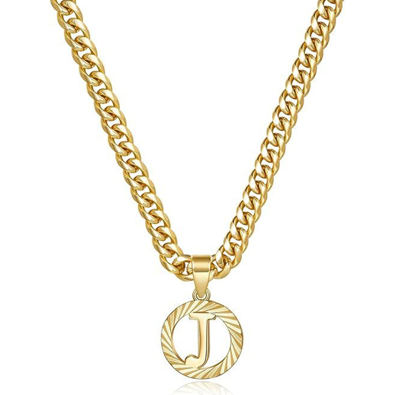 Vintage Initial Medallion Necklace