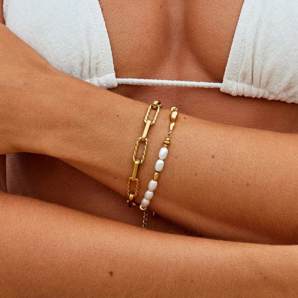 Baroque Pearl Gold Bracelet