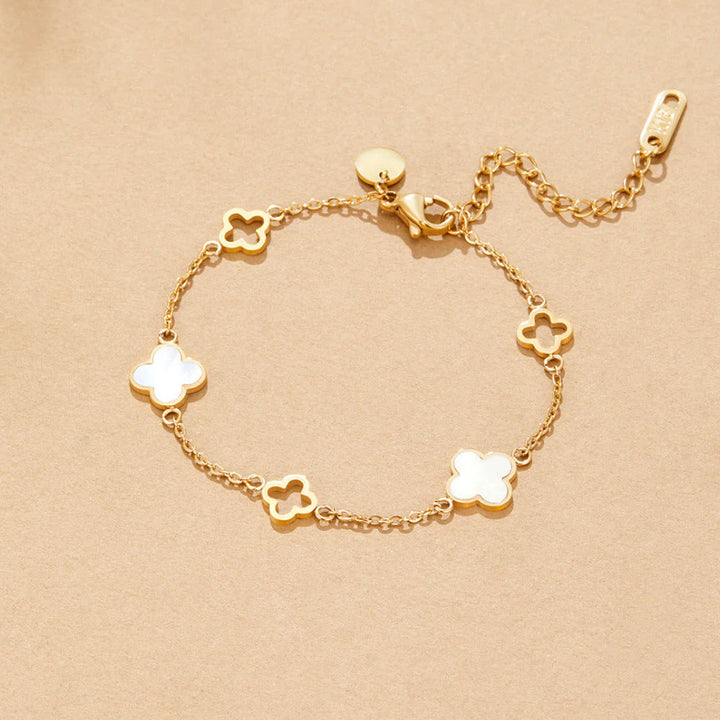 Gold Clover Chain Bracelet