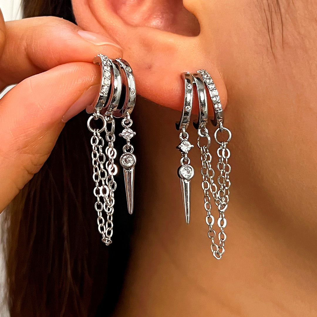 Celestial Chain Drop Earrings