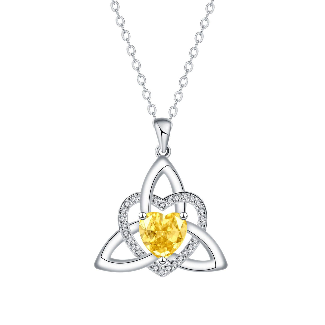 Celtic Heart Birthstone Necklace