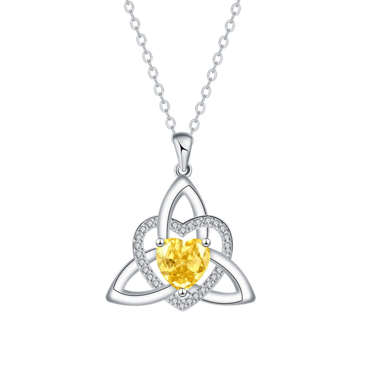 Celtic Heart Birthstone Necklace