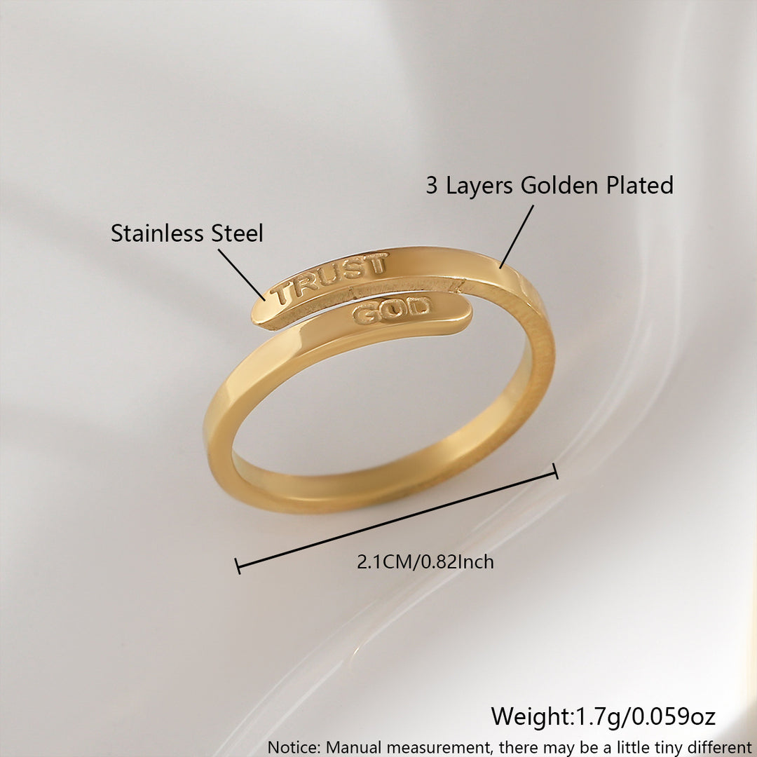 Trust God Inspirational Faith Ring