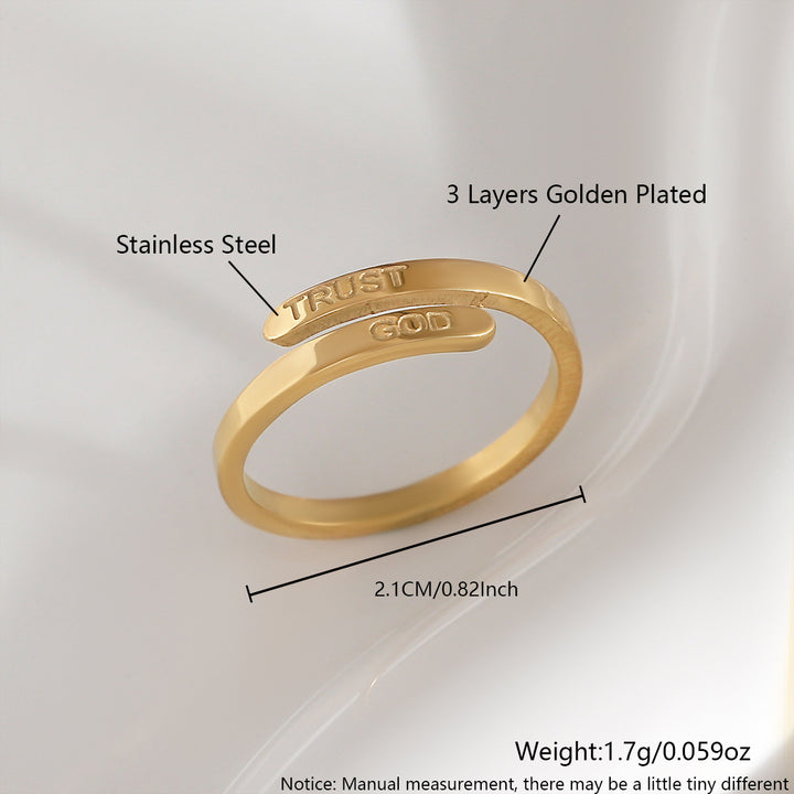 Trust God Inspirational Faith Ring