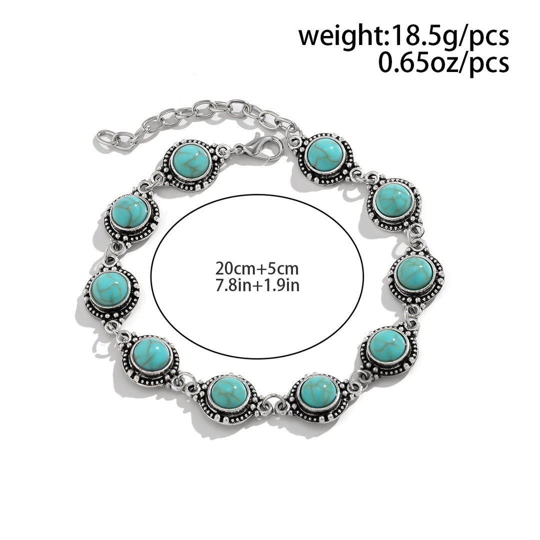 Turquoise Medallion Anklet