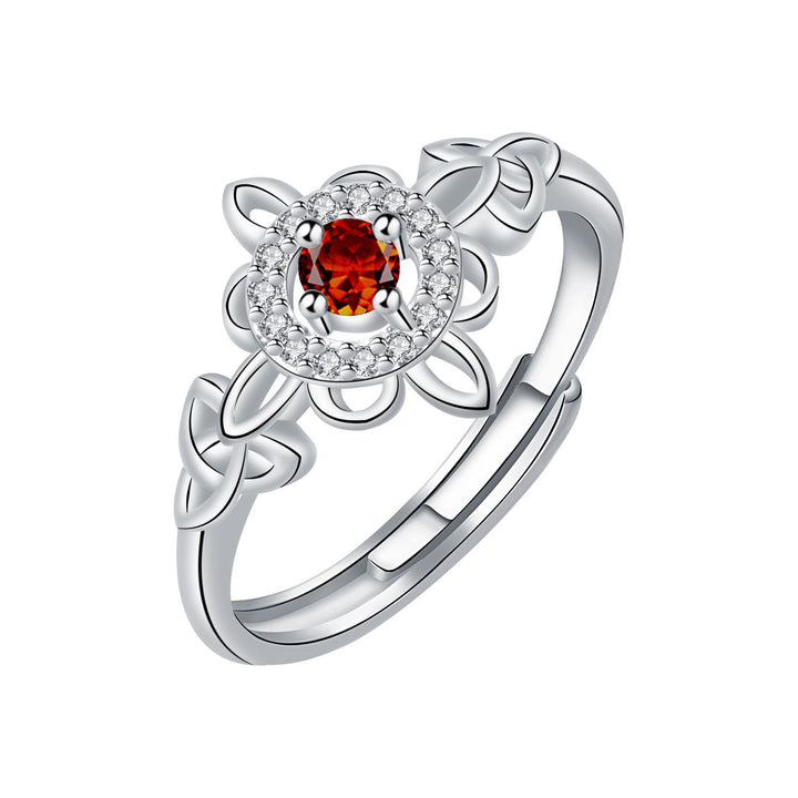 Eternal Celtic Knot Birthstone Ring