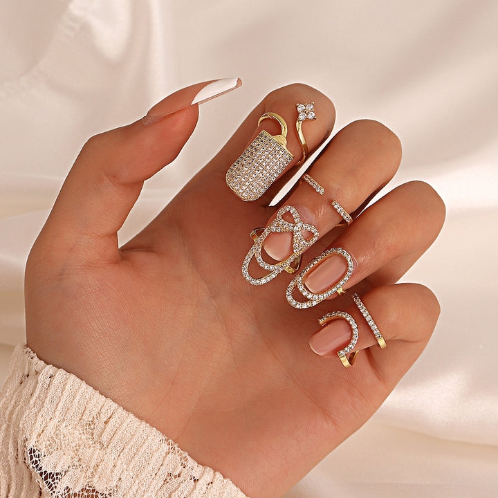 Pavé Zircon Nail Ring