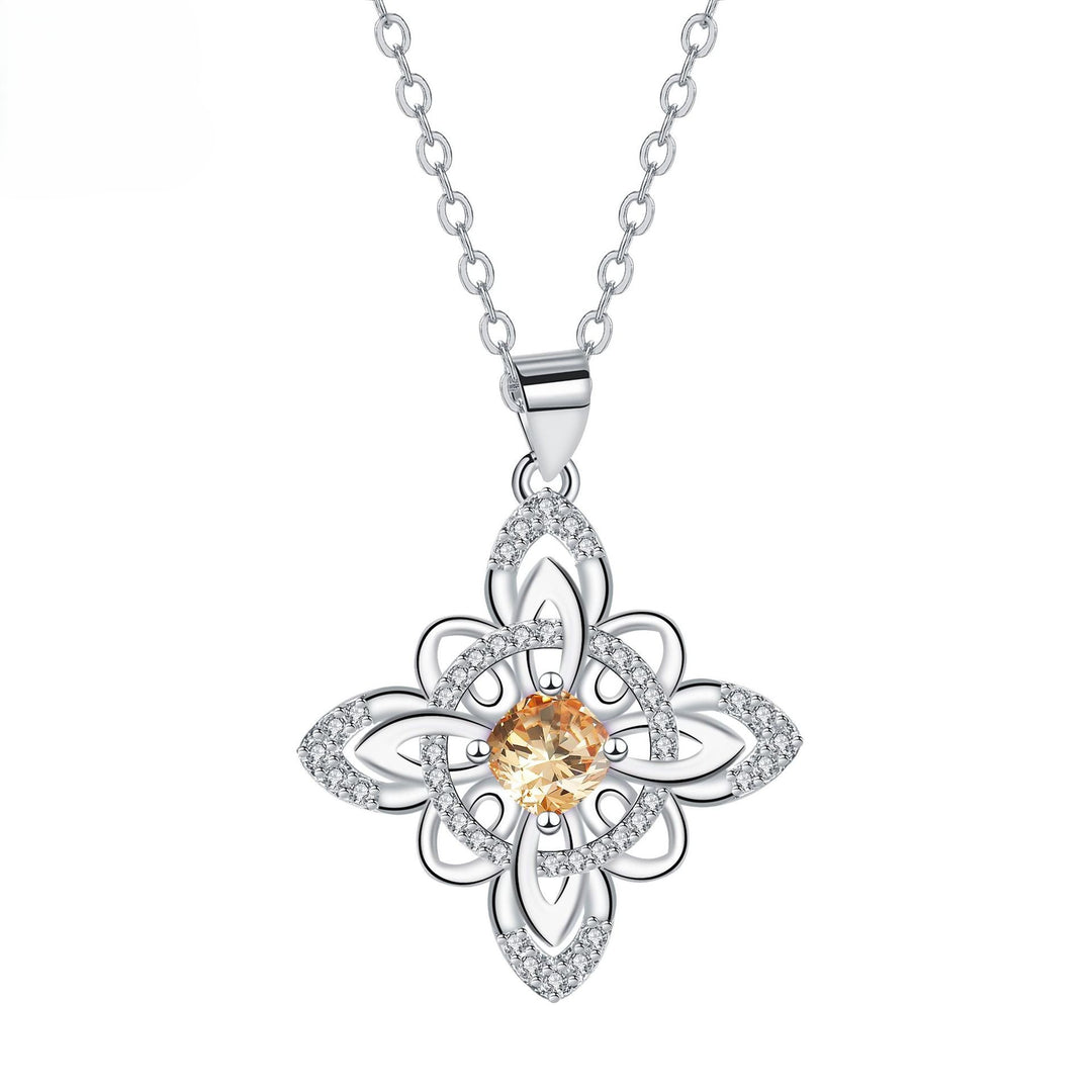 Celtic Birthstone Bloom Necklace