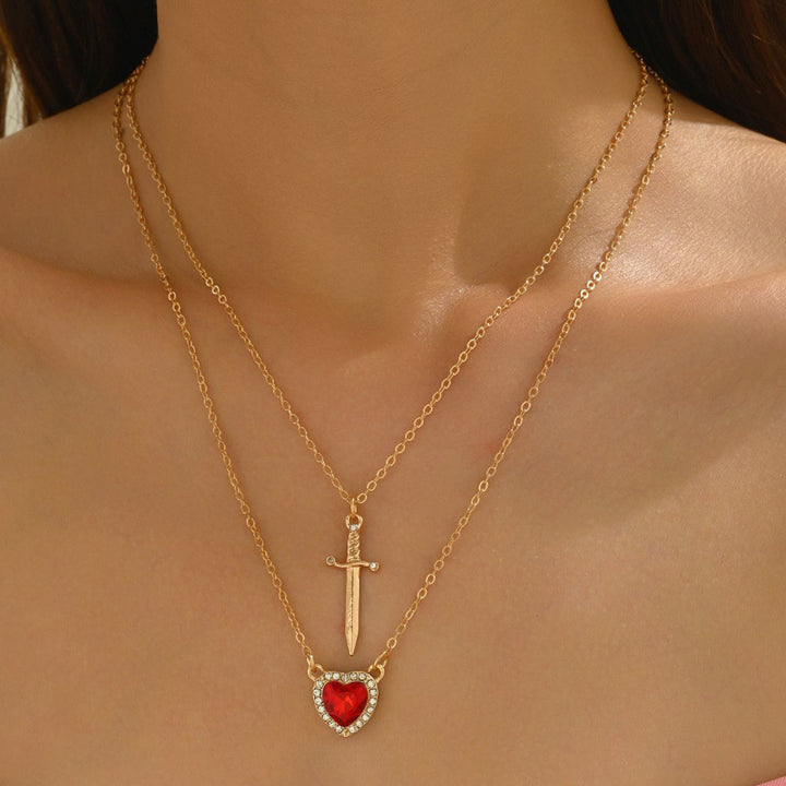 Sword Heart Ruby Necklace