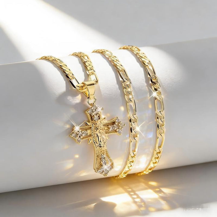 Crystal Cross Pendant Necklace