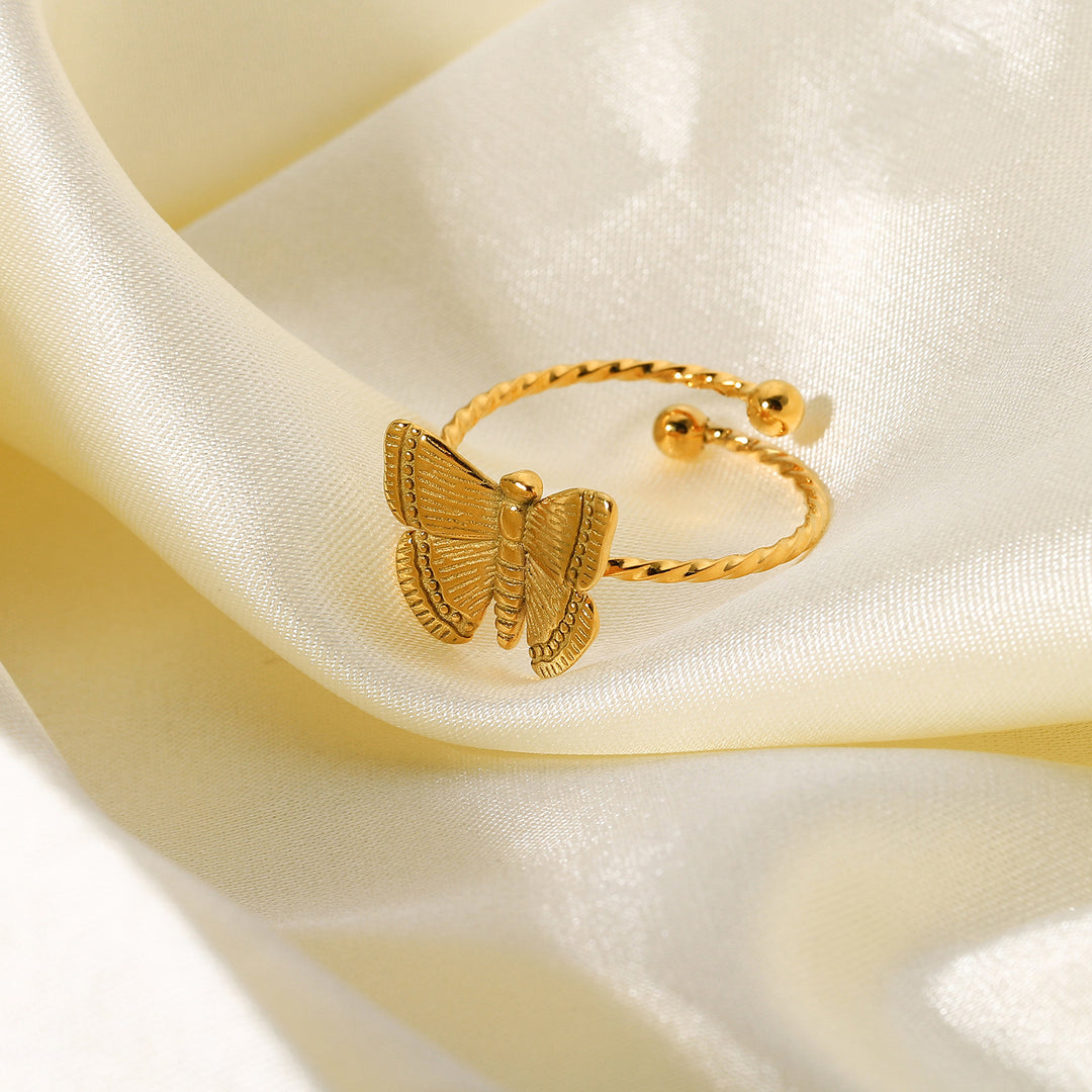 Butterfly Charm Open Ring