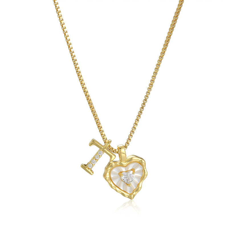 Initial Heart Pendant Necklace