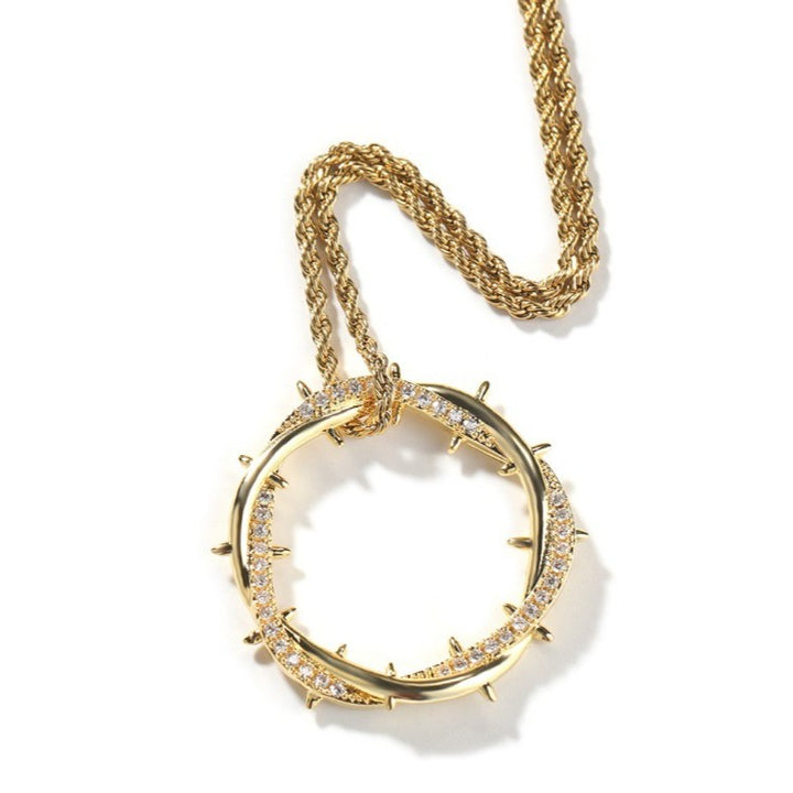 Radiant Edge Pendant Necklace