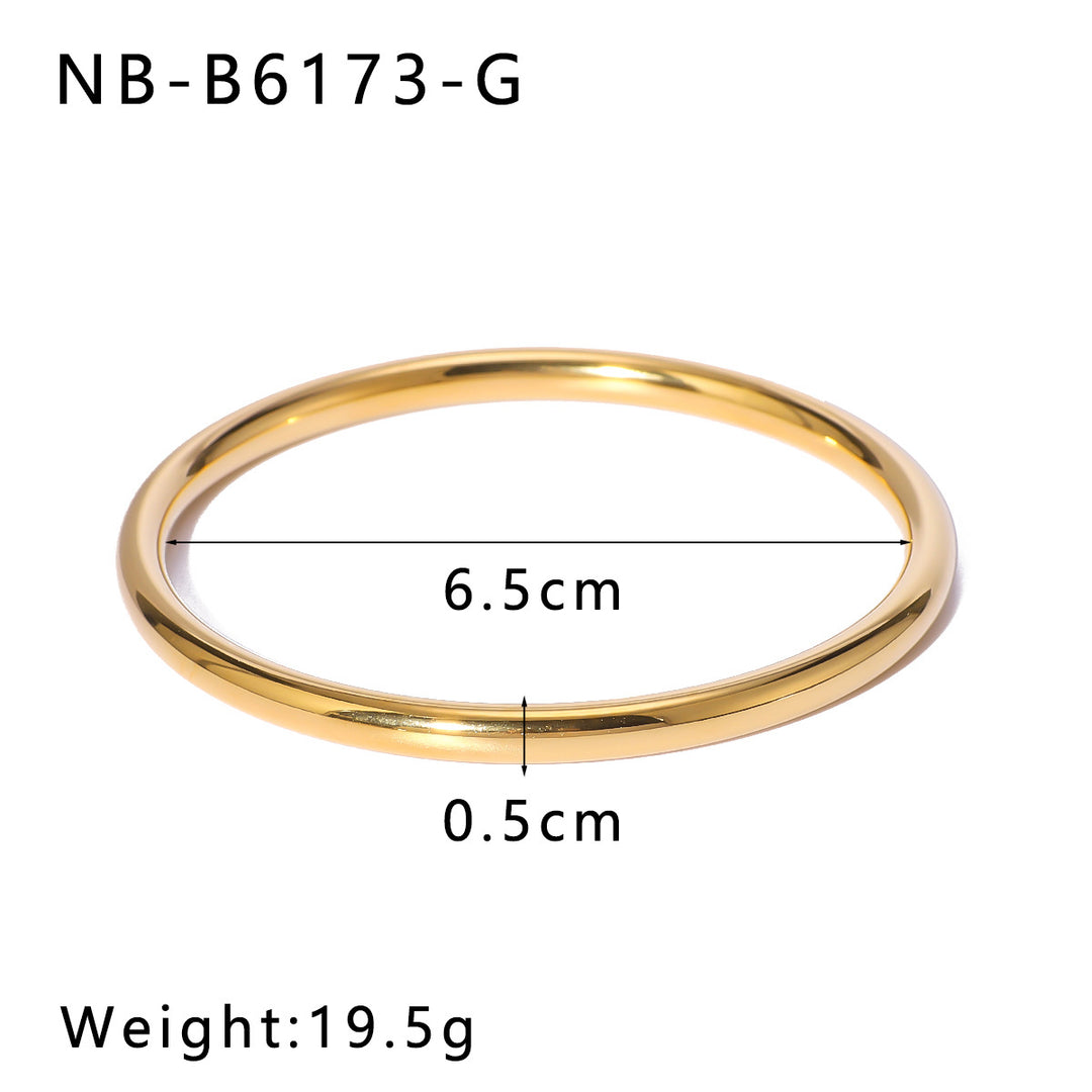 Minimalist Smooth Bangle Bracelet