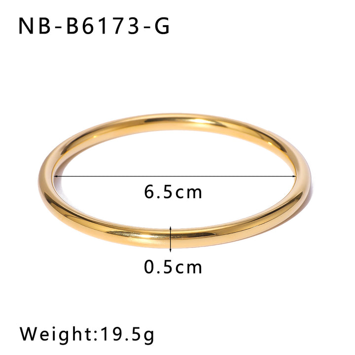 Minimalist Smooth Bangle Bracelet