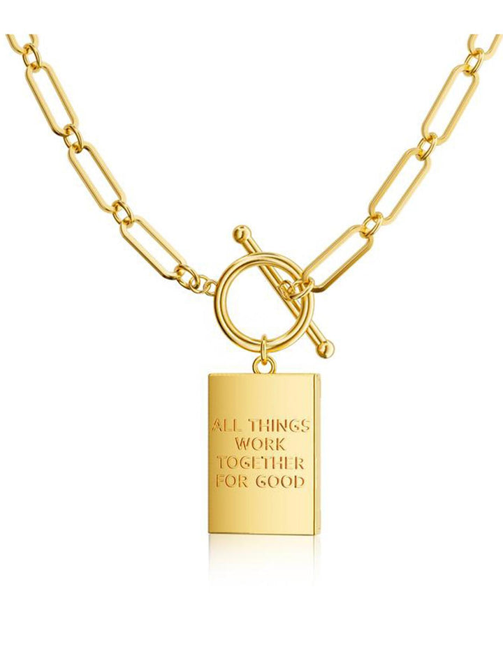 Cross Toggle Pendant Necklace