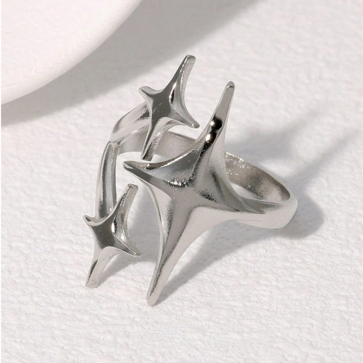 Triple Starburst Openwork Ring