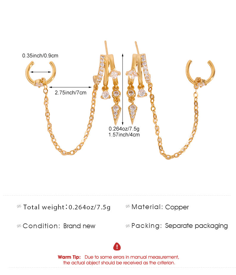 Celestial Chain Drop Earrings