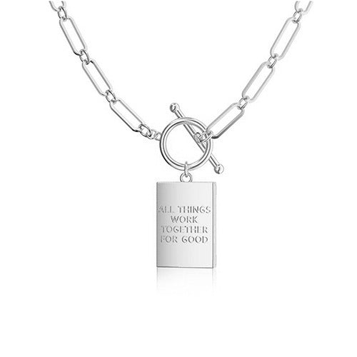 Cross Toggle Pendant Necklace