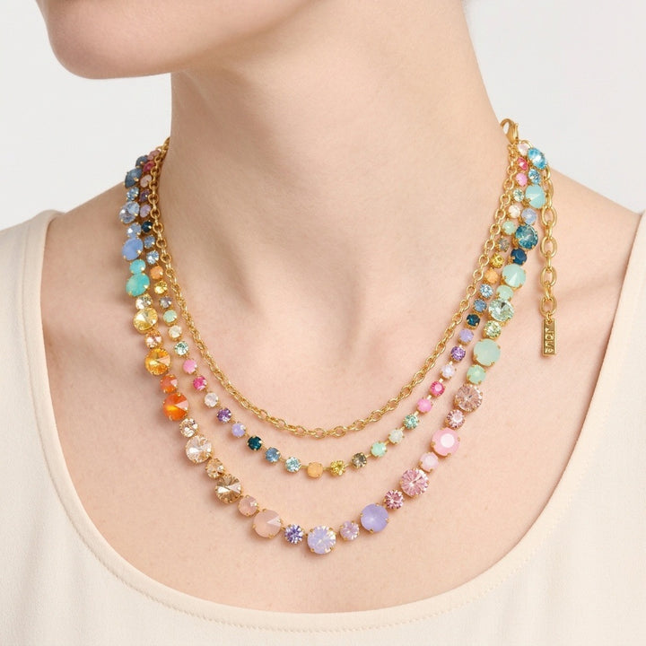 Vibrant Layered Gem Necklace