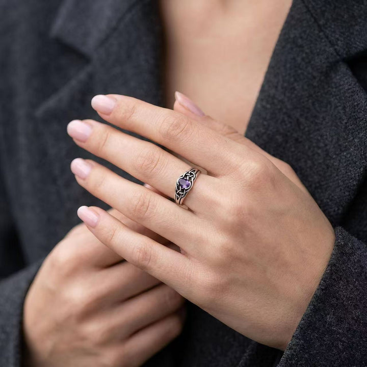 Celtic Knot Gemstone Ring