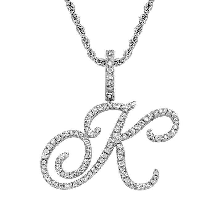 Personalized Letter Zircon Pendant Necklace