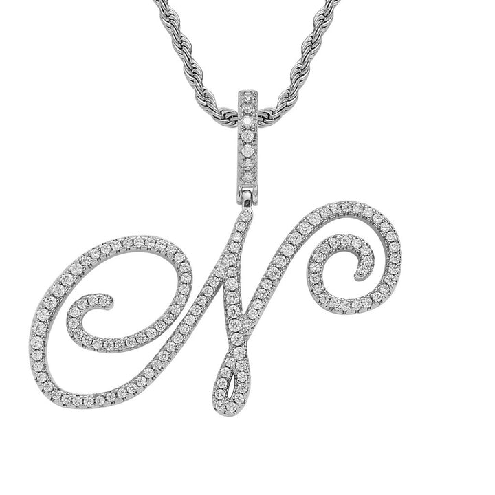 Personalized Letter Zircon Pendant Necklace