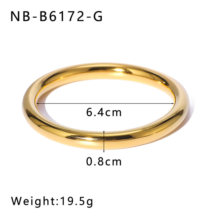 Minimalist Smooth Bangle Bracelet