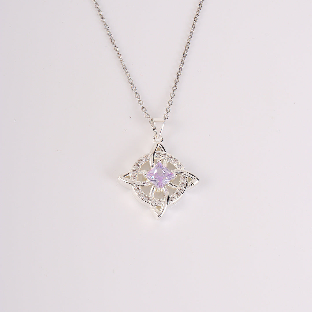 Birthstone Zircon Pendant Necklace