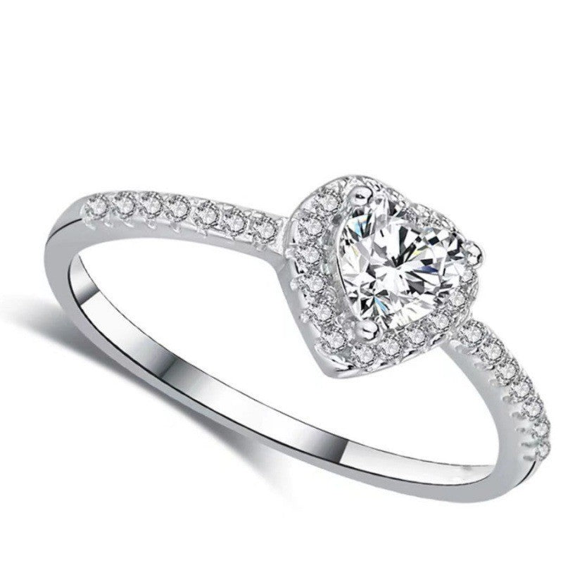 Heart Zircon Ring