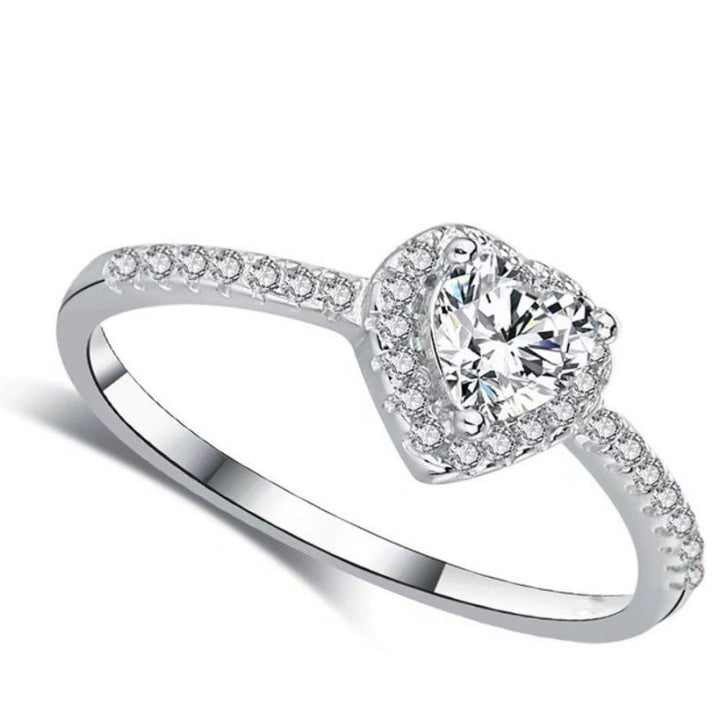 Heart Zircon Ring