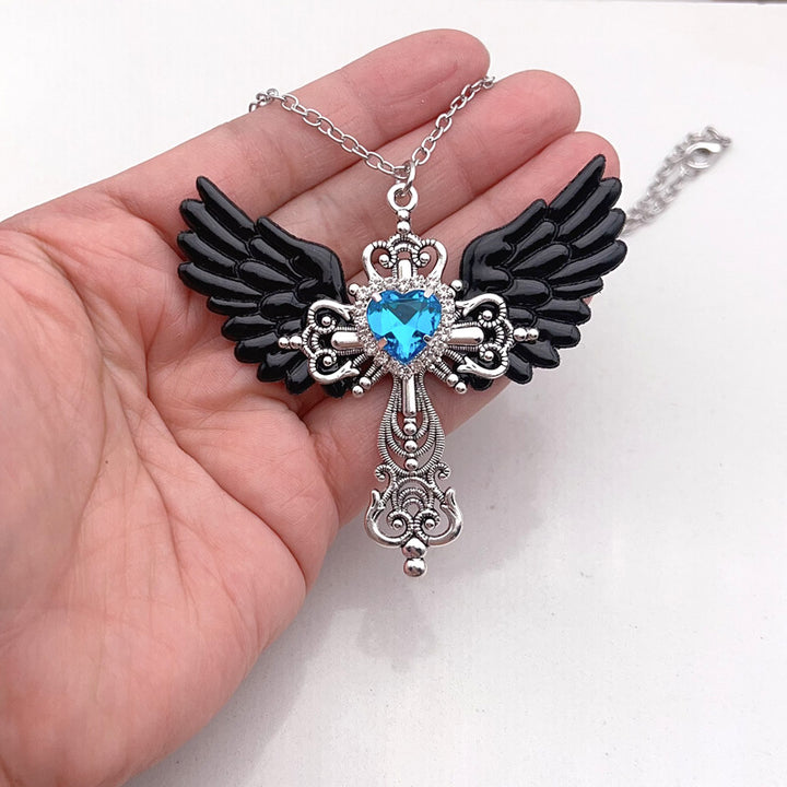 Winged Heart Pendant Necklace
