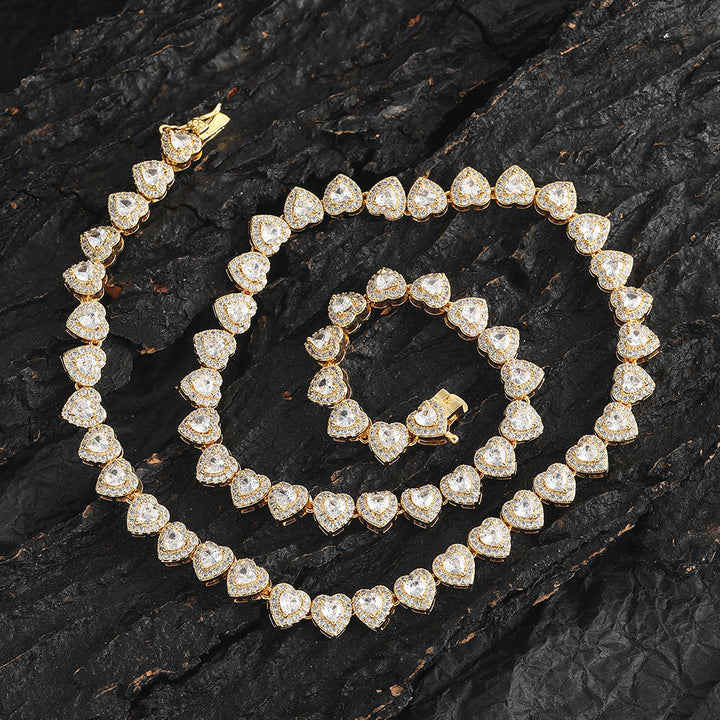 Heart-Shaped Tennis Bracelet