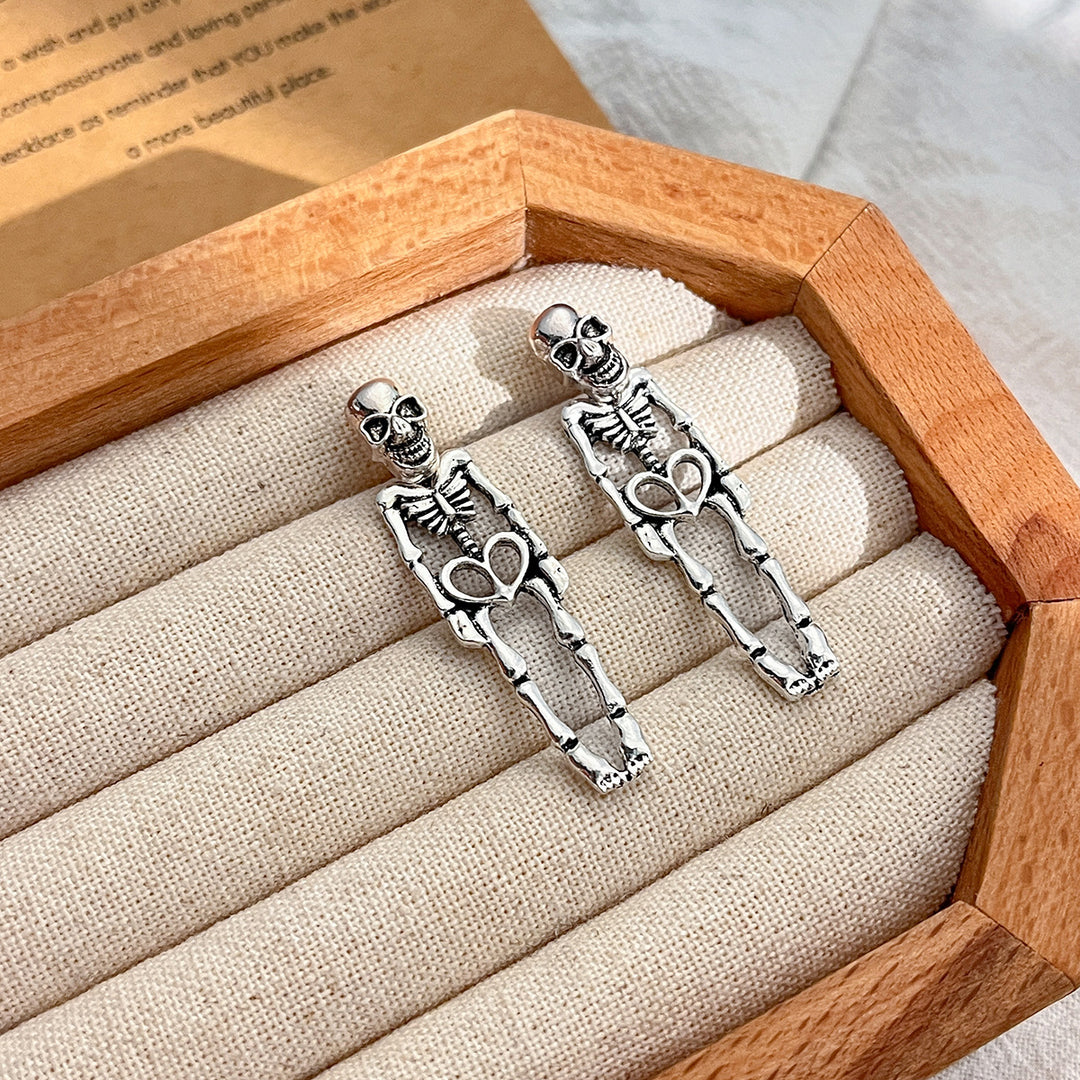 Gothic Skull Dangle Earrings