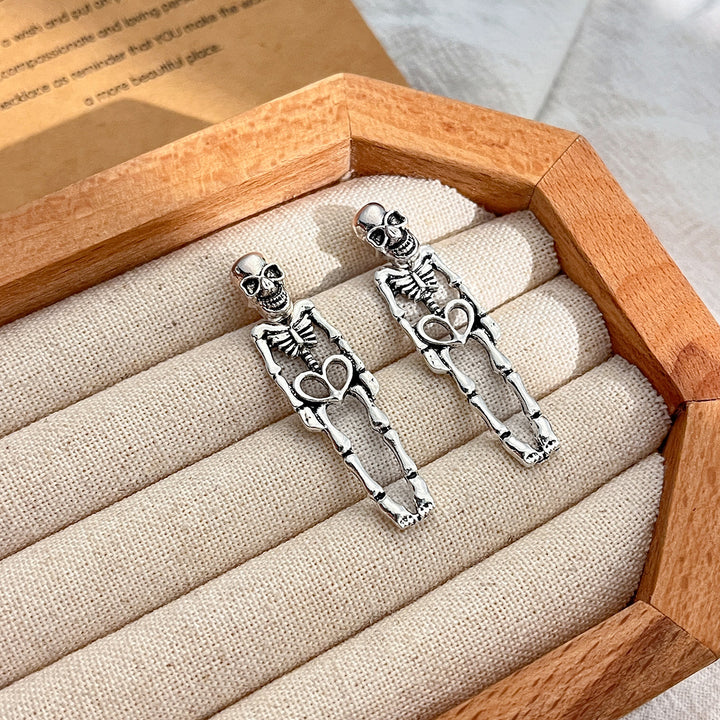 Gothic Skull Dangle Earrings