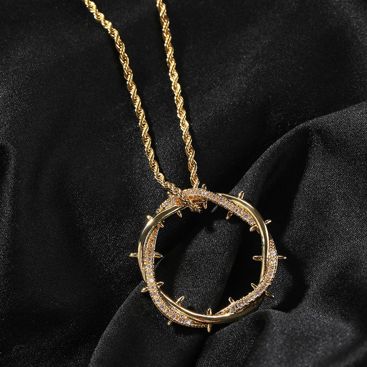Radiant Edge Pendant Necklace