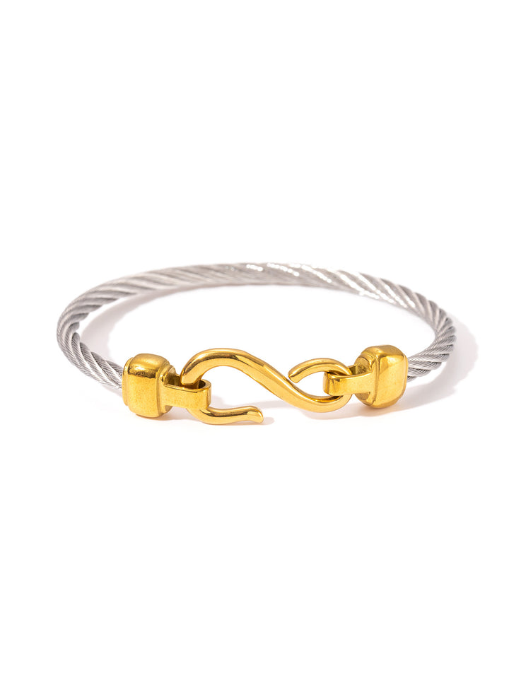 Stainless Steel Cable Cuff Bracelet