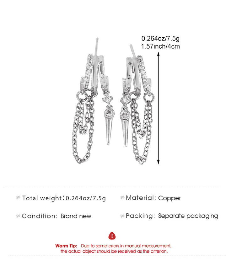 Celestial Chain Drop Earrings