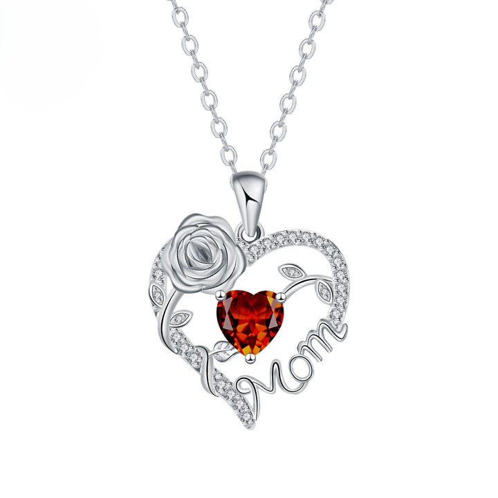 Rose Heart Love Pendant Necklace