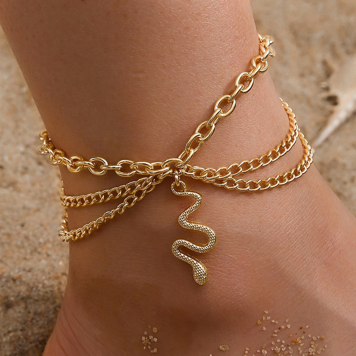 Snake Layered Anklet
